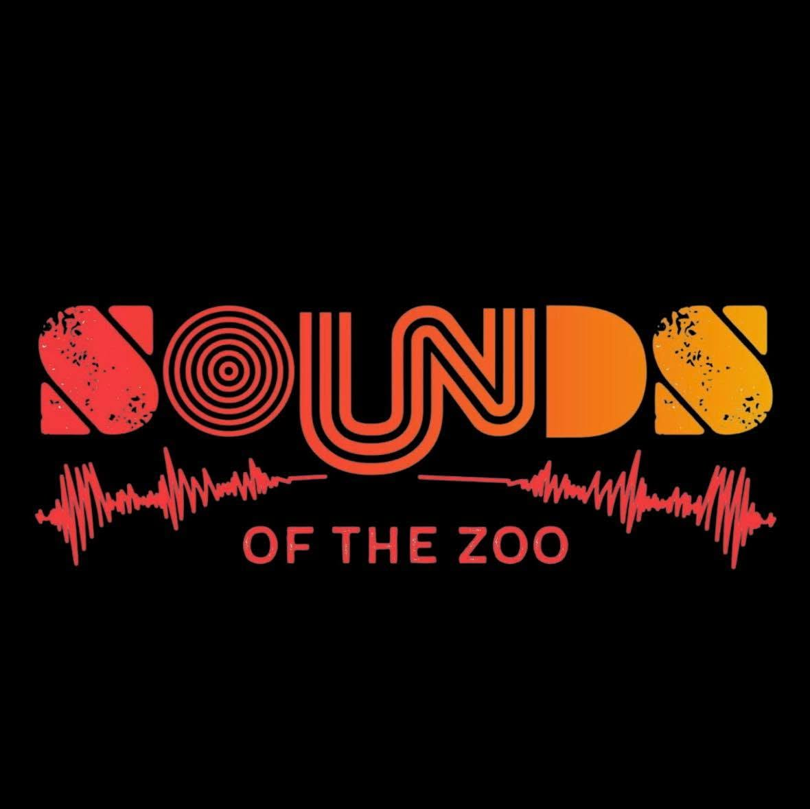 Colorful words that say Sounds of the Zoo