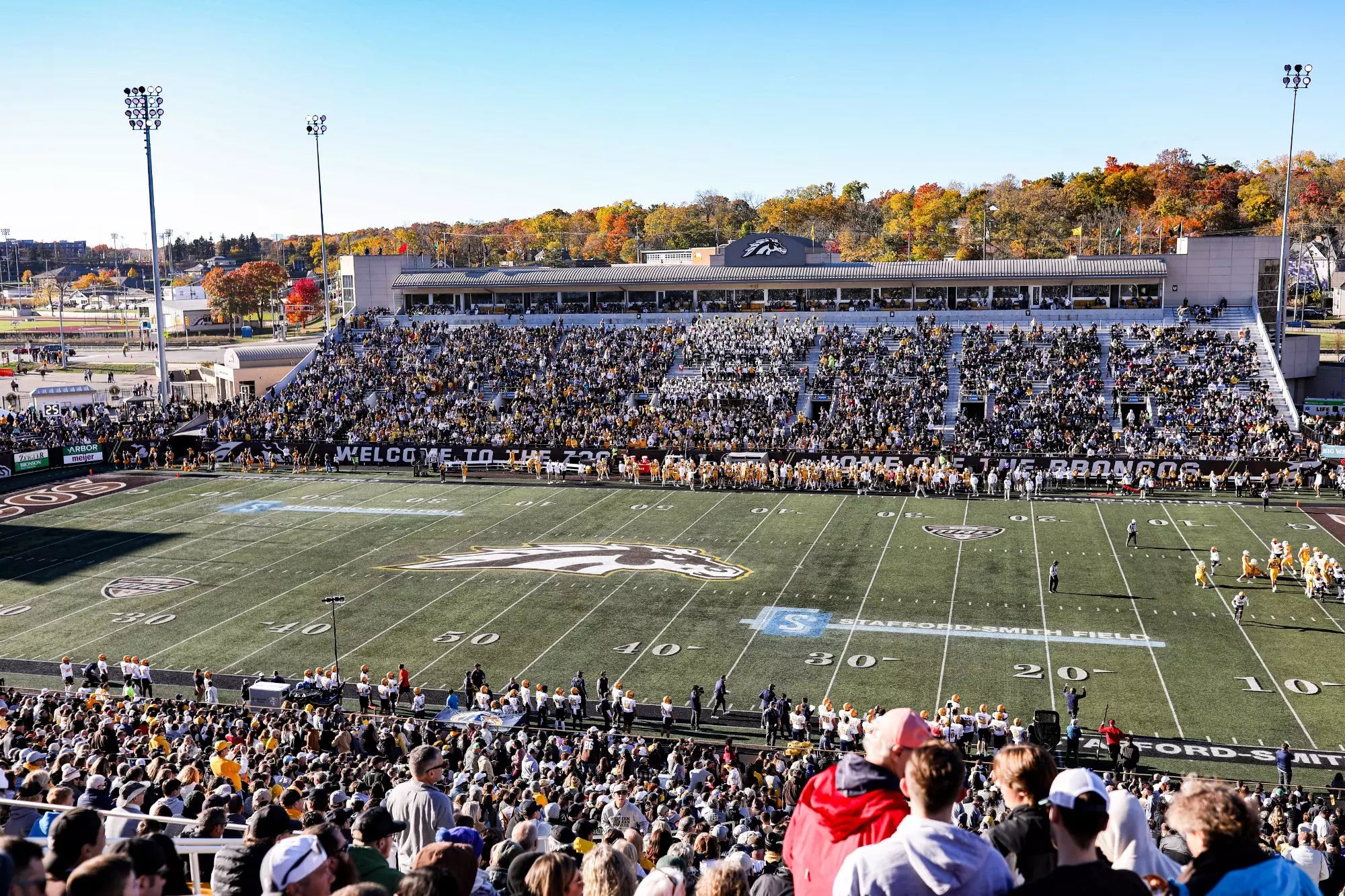Aerial view of WMU Bronco's Waldo Stadium